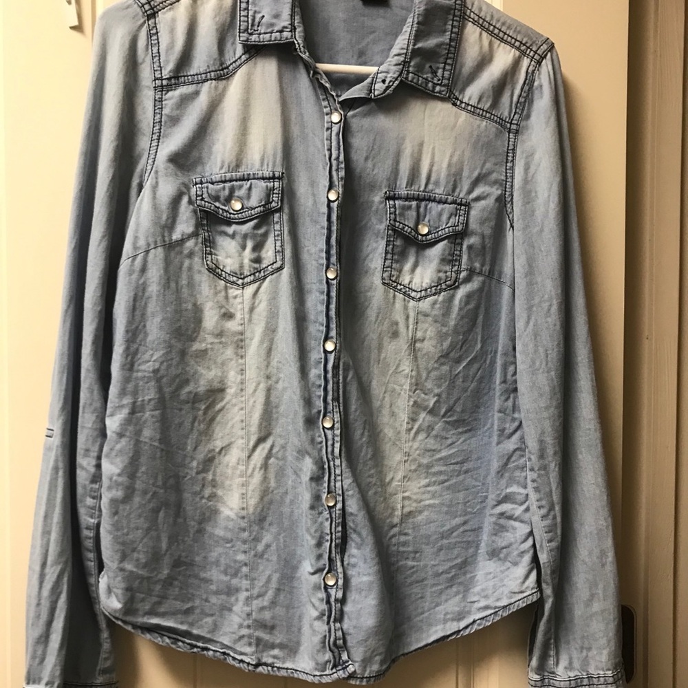 Wet Seal blue jean top!